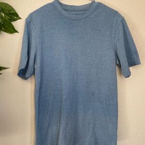 Puritan men’s short sleeve shirt size M blue classic-casual soft and light